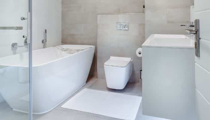 Luxury finishes for small bathrooms in Baltimore, MD, including polished countertops and elegant faucets